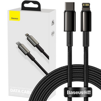 Baseus kabel USB Typ C - Lightning szybkie ładowanie Power Delivery 20 W 2 m czarny (CATLWJ-A01)