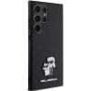 Etui Karl Lagerfeld Saffiano Karl&Choupette Metal Pin na Samsung Galaxy S24 Ultra - czarne