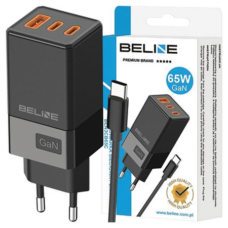 BELINE ŁADOWARKA USB-C 65W DO IPHONE 14 13 12 X Xs 11 PRO MAX PD 3.0 QC 3.0