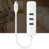Ugreen HUB 4w1 USB Typ C - 3x USB Typ A 3.1 Gen 1 + RJ45 biały (CM416 50620)