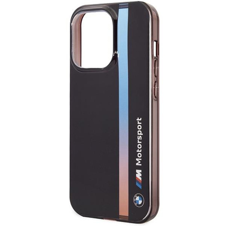 Etui BMW BMHCP14X22HVGV na iPhone 14 Pro Max 6.7" - czarne IML Tricolor Stripe