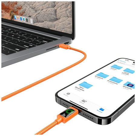 Kabel USAMS SJ774 PD 30W USB-C/Lightning 1.2m pomarańczowy