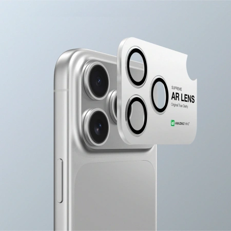AMAZINGTHING SZKŁO OCHRONNE NA APARAT DO IPHONE 17 PRO PRO MAX Z RAMKĄ