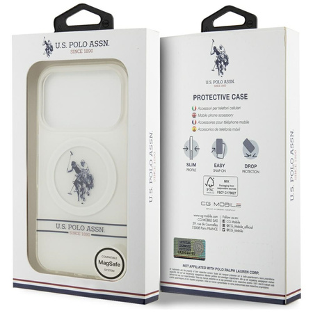 U.S. POLO ASSN. ETUI DH BOTTOM STRIPE LOGO DO IPHONE 17 PRO MAGSAFE