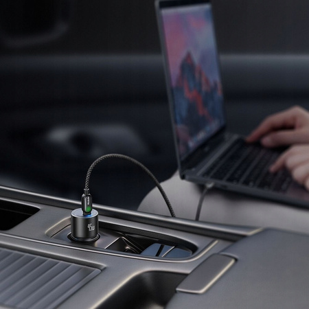 MCDODO SZYBKA ŁADOWARKA SAMOCHODOWA DO TELEFONU LAPTOPA USB-C 45W LED