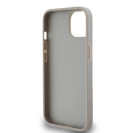 DKNY ETUI HARDCASE DO IPHONE 14 15 136.1 LEATHER MONO STRIPE & METAL LOGO
