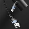 USAMS KABEL DO LIGHTNING 1,2M PLECIONY DO IPHONE 2A LED Z SZYBKIM