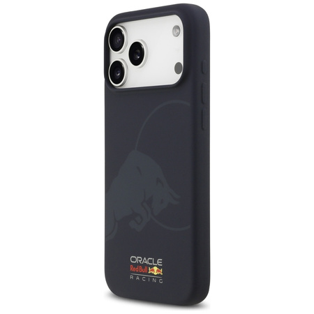 Etui Red Bull Silicone Single Bull Logo  MagSafe do iPhone 17 Pro Max granatowy