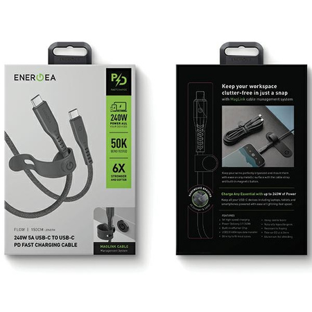 ENERGEA KABEL USB-C DO USB-C 1.5M 240W DO IPHONE 12 13 14 SZYBKIE ŁADOWANIE