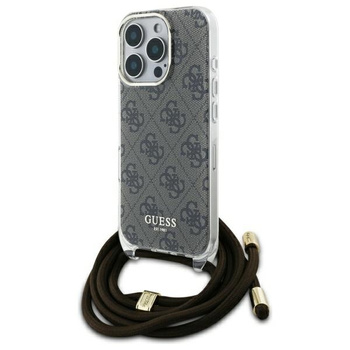 GUESS POKROWIEC DO IPHONE 16 PRO 6.3 Z CORD CROSSBODY HARDCASE PRINT