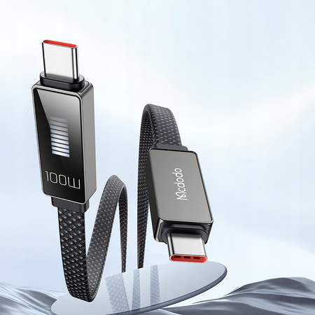 MCDODO KABEL USB-C SZYBKIE ŁADOWANIE DO SAMSUNG APPLE USB TYP C 100W 1M LED