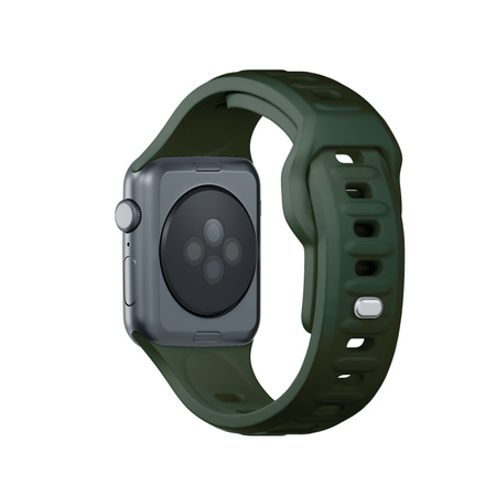 38/40/41/42 mm Dark Green (small) - 3mk Silicone Watch Strap for Apple