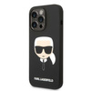 Karl Lagerfeld KLHMP14LSLKHBK iPhone 14 Pro 6,1" hardcase czarny/black Silicone Karl`s Head Magsafe