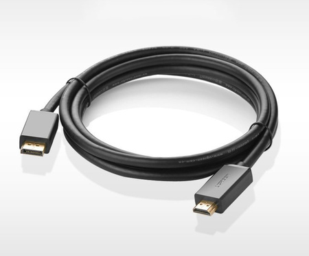 Ugreen jednokierunkowy kabel z DisplayPort na HDMI 4K 30 Hz 32 AWG 2 m czarny (DP101 10202)