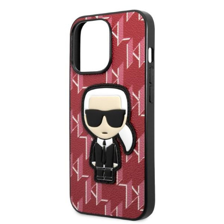 Etui Karl Lagerfeld KLHCP13XPMNIKPI na iPhone 13 Pro Max hardcase - czerwone Monogram Ikonik Patch