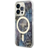 Etui Guess GUHMP14LHLEOPWB na iPhone 14 Pro - niebieskie Leopard MagSafe