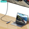 USAMS Adapter HUB 10w1 3xUSB 3.0/TF/SD/USB-C/HDMI/RJ45/VGA PD100W szary/tarnish SJ644HUB01 (US-SJ644)