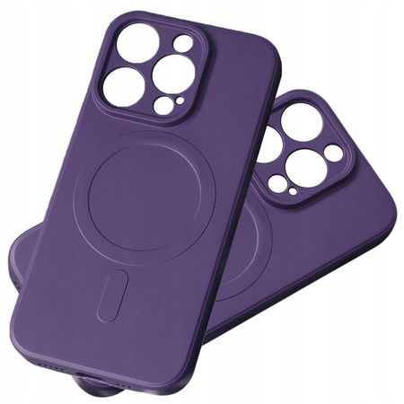 Silikonowe etui kompatybilne z MagSafe do iPhone 15 Pro Max  Silicone Case - fioletowe