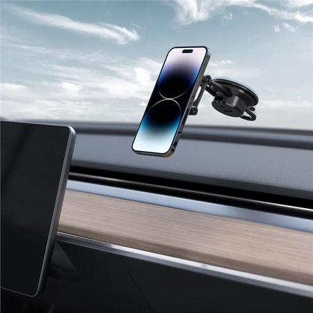 SPIGEN ITS35-3 ONETAP MAGNETIC MAGSAFE WINDSHIELD & DASHBOARD CAR MOUNT BLACK