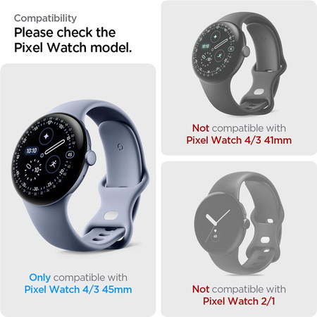 Spigen EliteShield EZ Fit 2 Pack - Google Pixel Watch 4/ 3 (45mm)