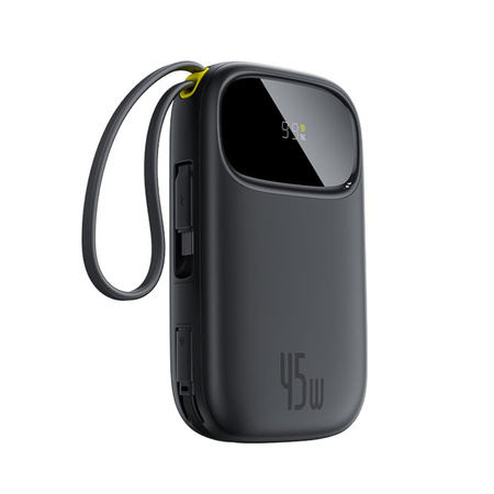 Baseus Powerbank EnerFill FC31 20000mAh 45W z wyświetlaczem z kablami USB-C i USB-C czarny