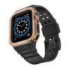 Protect Strap Band opaska z etui do Apple Watch 7 / 6 / 5 / 4 / 3 / 2 / SE (41 / 40 / 38mm) obudowa pancerny pokrowiec na zegarek czarny