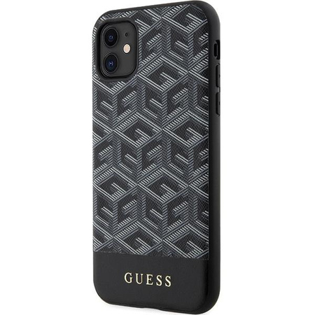 Etui Guess G Cube Stripes MagSafe GUHMN61HGCFSEK na iPhone 11 / Xr czarne
