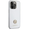 Etui Guess Strass Metal Logo na iPhone 15 Pro - srebrne