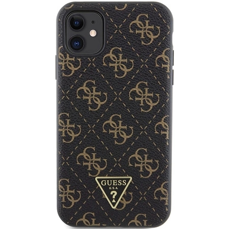 Etui Guess 4G Triangle Metal Logo na iPhone 11 / XR - czarne