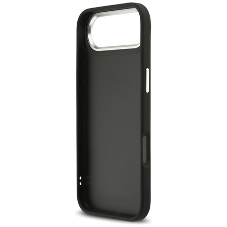 Etui Karl Lagerfeld FW Grained Karl & Choupette Heads Pins & Logo do iPhone Air czarny