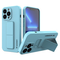 Wozinsky Kickstand Case silikonowe etui z podstawką iPhone 12 mini jasnoniebieskie