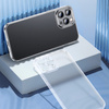 Baseus Frosted Glass Case etui pokrowiec do iPhone 13 Pro Max sztywna obudowa z żelową ramką przezroczysty (ARWS000802)