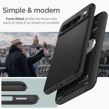 SPIGEN POKROWIEC THIN FIT DO GOOGLE PIXEL 8 PRO Z ELEGANCKIM WYKOŃCZENIEM