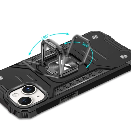 WOZINSKY ETUI PANCERNE Z UCHWYTEM NA PALEC RING ARMOR DO IPHONE 15 PLUS