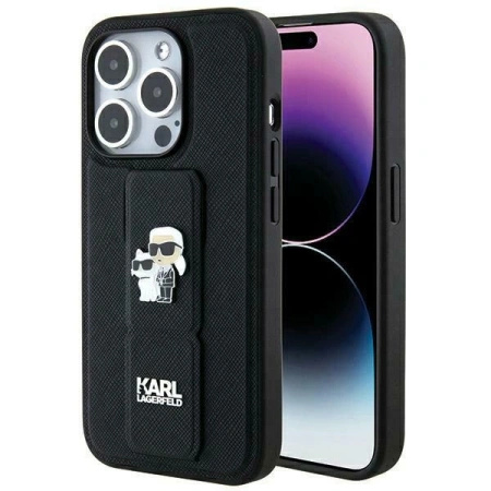 KARL LAGERFELD HARDCASE DO IPHONE 14 PRO 6.1 Z PINS KARL&CHOUPETTE SAFFIANO