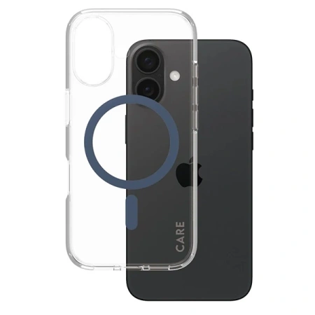 Etui CARE by PanzerGlass Flagship Case z MagSafe na iPhone 16 - niebieskie