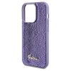 Etui Guess Sequin Script Metal na iPhone 14 Pro - fioletowe