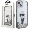 Karl Lagerfeld KLHCP15SLKKNSK iPhone 15 6.1" transparent hardcase Liquid Glitter Ikonik