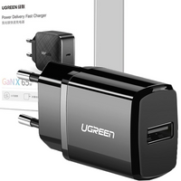 Ugreen ładowarka sieciowa USB 2,1A czarny (50459)