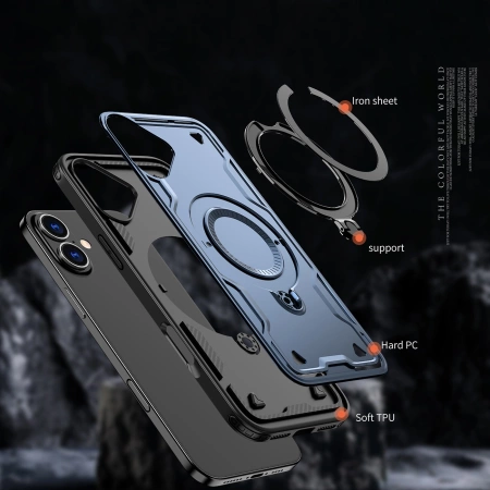 HURTEL ETUI HYBRID ARMOR DO IPHONE 16 Z DO MAGSAFE OCHRONA PRZECIW UPADKOM