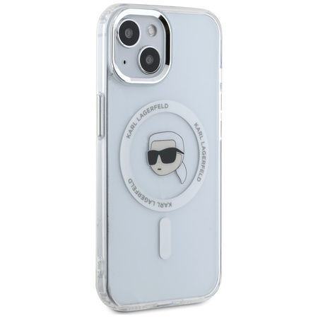 KARL LAGERFELD ETUI IML METAL KARL HEAD DO MAGSAFE DO IPHONE 15 Z WYSOKĄ
