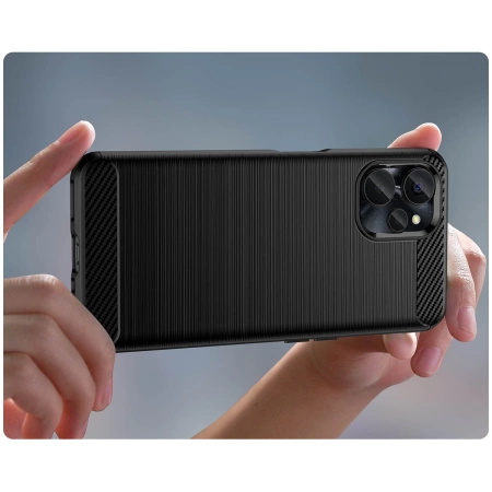 HURTEL CARBON CASE ETUI DO REALME 10 5G REALME 9I 5G ELASTYCZNY SILIKONOWY