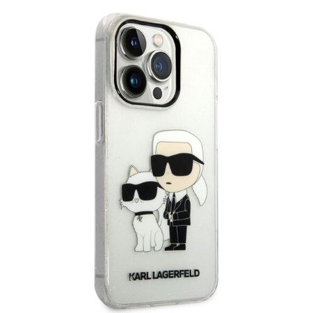 Karl Lagerfeld KLHCP14LHNKCTGT iPhone 14 Pro 6,1" transparent hardcase Gliter Karl&Choupette