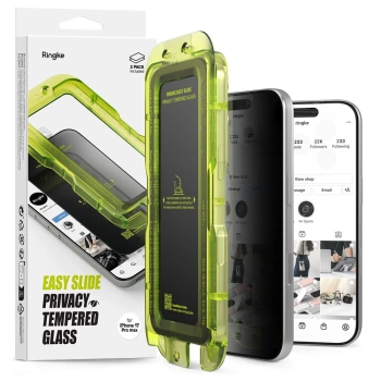 RINGKE SZKŁO PRYWATYZUJĄCE EASY SLIDE 2-PACK DO IPHONE 17 PRO MAX OCHRONA
