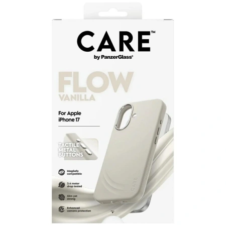 Etui CARE by PanzerGlass FLOW MagSafe na iPhone 17 - beżowy