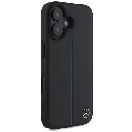 MERCEDES HARDCASE POKROWIEC DO IPHONE 16 6,1 MB BLUE LINE LEATHER