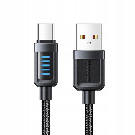 MCDODO KABEL USB-A USB-C SZYBKIE ŁADOWANIE USB TYP C PD 100W 6A 1,2M LED