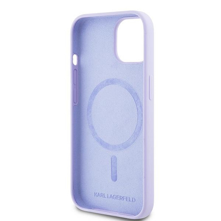 KARL LAGERFELD POKROWIEC HARDCASE SILICONE DO IPHONE 15 6.1 DO MAGSAFE