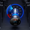 Baseus ładowarka samochodowa USB / USB Typ C 65 W 5 A SCP Quick Charge 4.0+ Power Delivery 3.0 ekran LCD szary (CCKX-C0G)