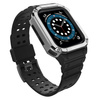 Protect Strap Band opaska z etui do Apple Watch 7 / 6 / 5 / 4 / 3 / 2 / SE (41 / 40 / 38mm) obudowa pancerny pokrowiec na zegarek czarny